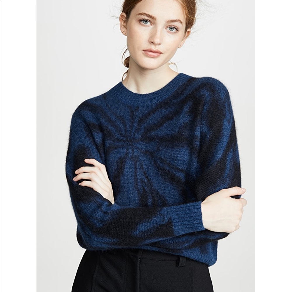 Vince Blue and Black Crew Neck Sweater